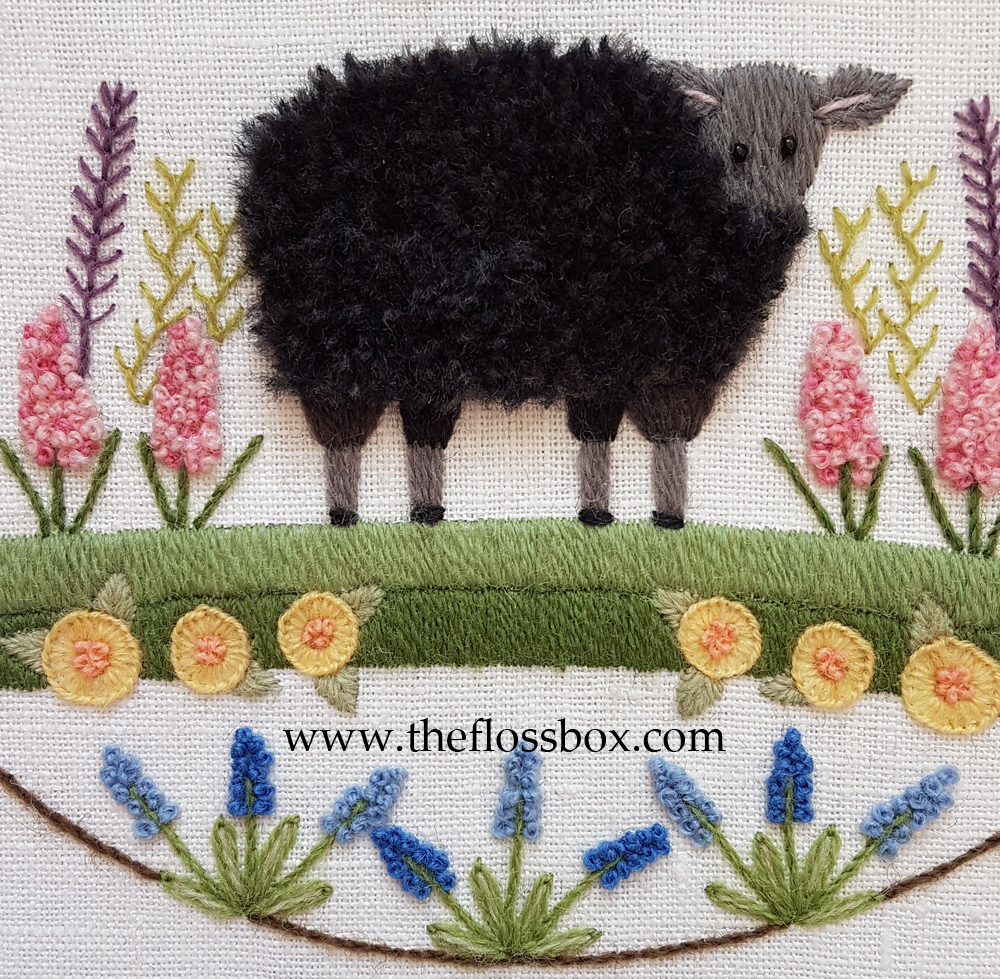 Sheep in the Garden Crewel Embroidery Kit