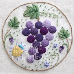 Grapes Crewel Embroidery